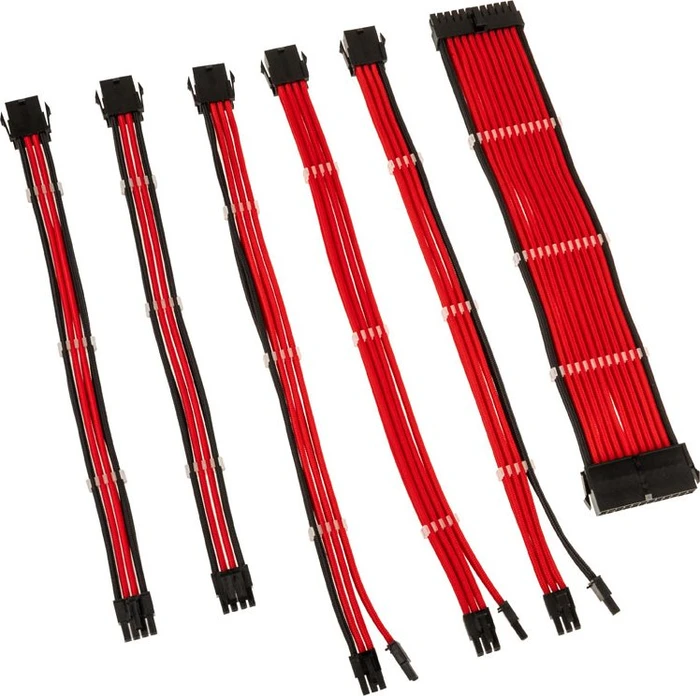 Kolink Core Adept Braided Cable Extension Kit, Red