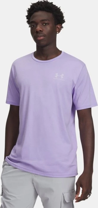 Under Armour Sportstyle Left Chest Funktionsshirt kurzarm transparent/distant gray (Herren)