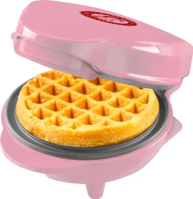 Bestron AMW500XMP Mini Waffeleisen Weihnachten rosa