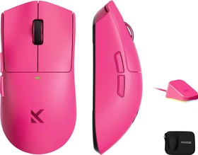 Mchose K7 Ultra mit Ladestation, Rose Red, USB/Bluetooth
