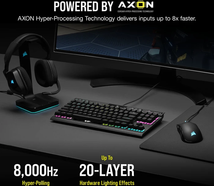 Corsair Gaming K70 RGB TKL - Champion Series, MX SPEED RGB Silver, USB, DE