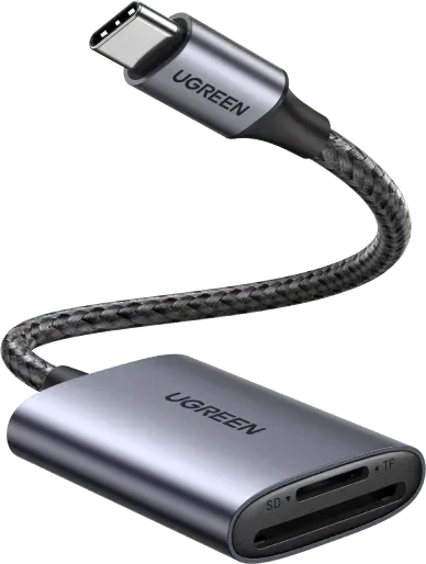 Ugreen 2-in-1 Card Reader, USB-C 3.0 [Stecker]