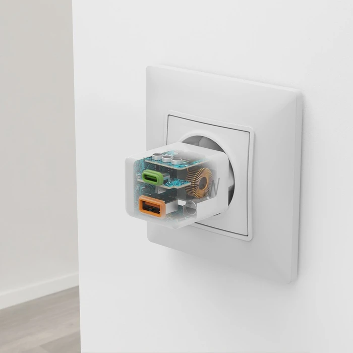 Hama Schnellladegerät 1x USB-C 1x USB-A Mini-Ladegerät PD 20 W weiß