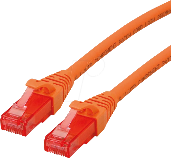 Roline / Secomp GHMT Patchkabel, Cat6, U/UTP, RJ-45/RJ-45, 5m, orange