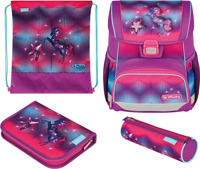 Herlitz Loop Plus Funky Horse Schultaschen-Set, 4-tlg.