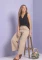 Street One High Waist Wide Leg Hose sepia sand (Damen) Vorschaubild
