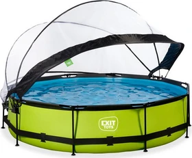 Exit Toys Lime Frame Pool mit Filterpumpe und Abdeckung rund 360x76cm