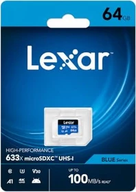 Lexar High-Performance 633x R100 64GB Kit, UHS-I U3, A1, Class 10