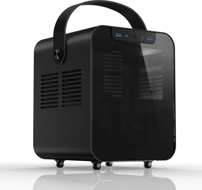 Jonsbo Jonsplus BO 100, schwarz, Glasfenster, Mini-ITX