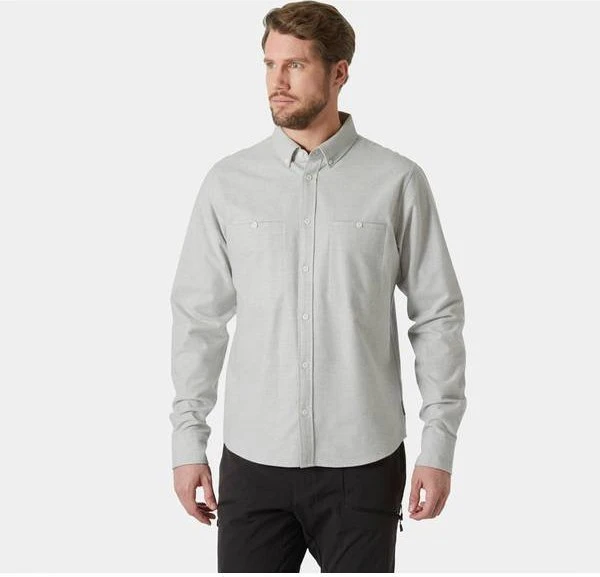 Helly Hansen Organic Cotton Flannel Hemd langarm mellow grey (Herren)