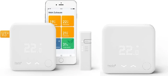 tado Smart Thermostat Starter Kit V3+ kabelgebunden weiß, Bridge und 2x Thermostat