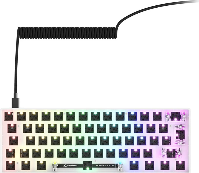 Sharkoon Skiller SGK50 S4 Gen2 Barebone Gaming Tastatur, weiß, ISO/ANSI