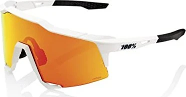 100% Speedcraft soft tact off white/hiper red multilayer mirror lens