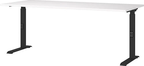 Germania 7912-614 Schreibtisch 180x80cm weiß/schwarz