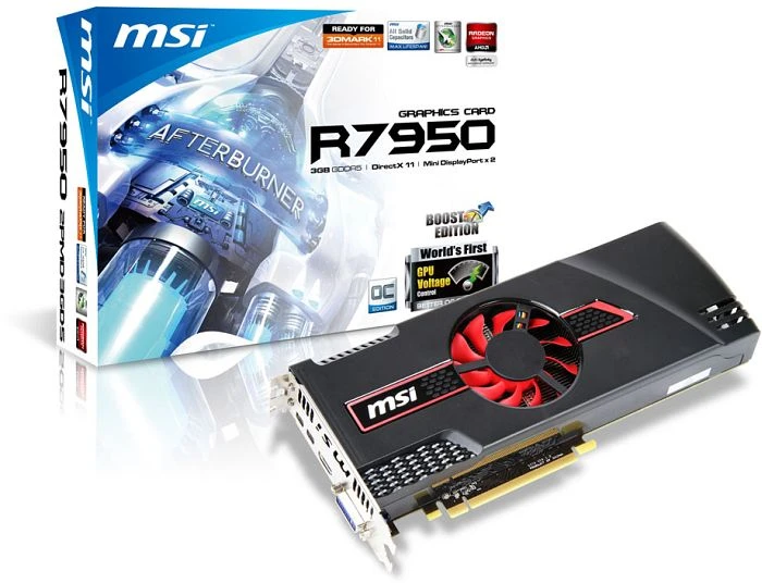 MSI Radeon HD 7950 Boost, R7950-3GD5/OC BE, 3GB GDDR5, DVI, HDMI, 2x mDP