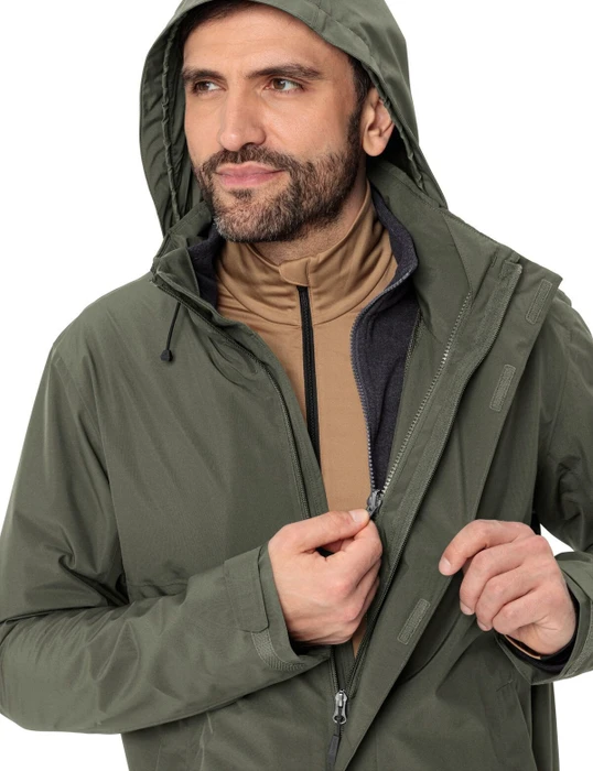 Vaude Rosemoor 3in1 Modell 2024 Funktionsjacke khaki (Herren)