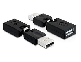 DeLOCK USB 2.0 Adapter, USB-A [Stecker] auf USB-A [Buchse], mit Drehgelenk (65260)
