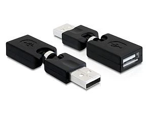 DeLOCK USB 2.0 Adapter, USB-A [Stecker] auf USB-A [Buchse], mit Drehgelenk