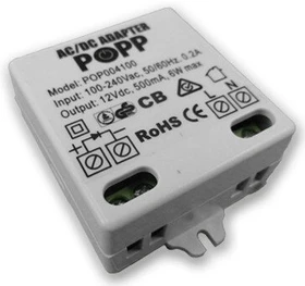 Popp Externes Netzteil für Popp Rauchwarnmelder/Innensirene