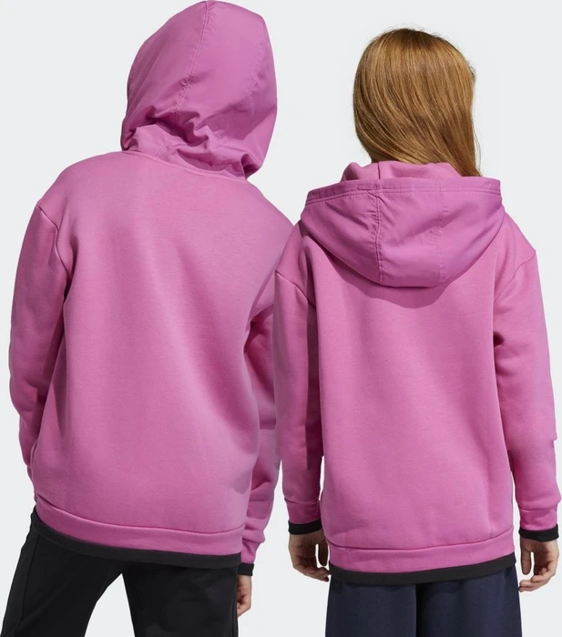 adidas ALL SZN Fleece Full-Zip Hoodie preloved fuchsia/black (Junior)