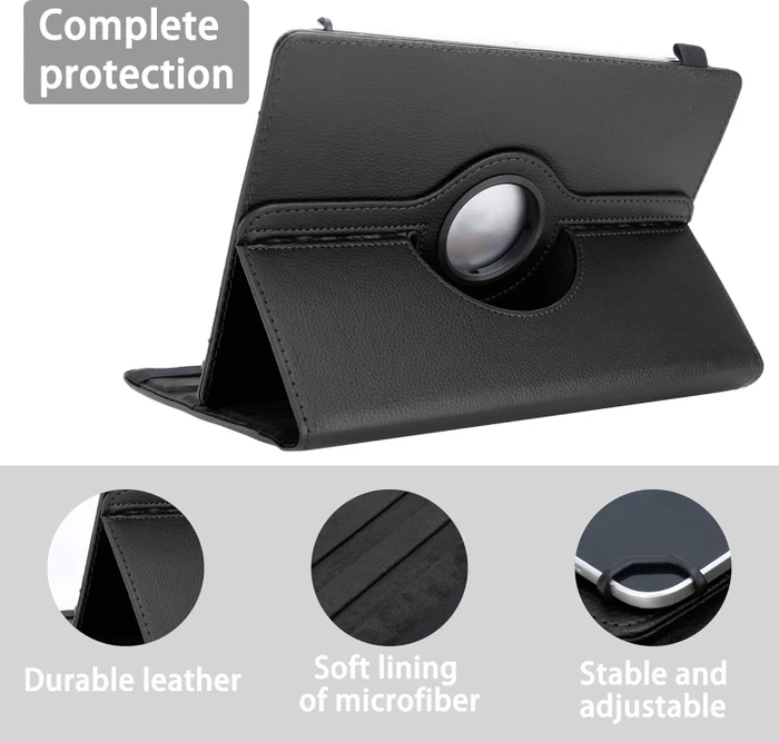 Cadorabo Schutzhülle 360° für Fire HD 10 2017 (7. Generation), schwarz