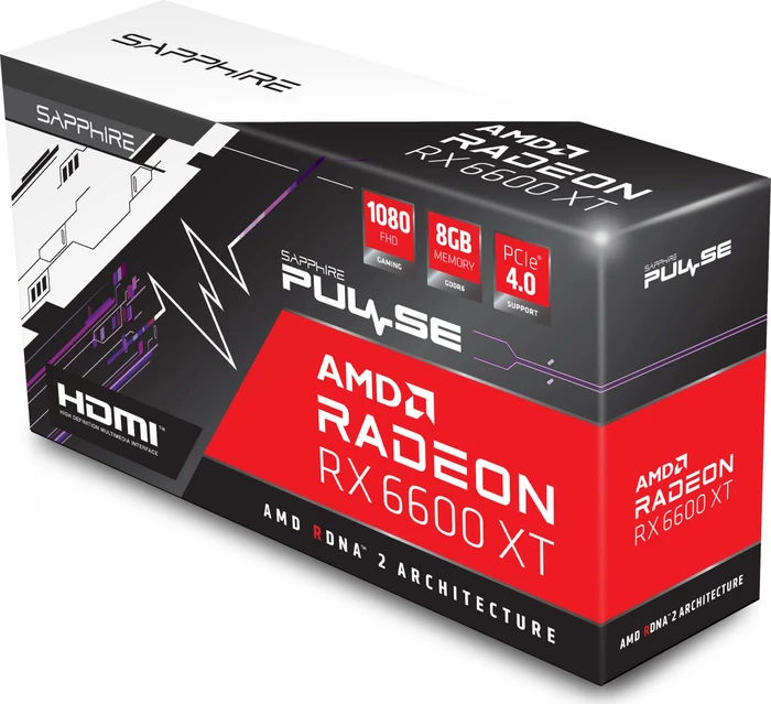 Sapphire Pulse Radeon RX 6600 XT, 8GB GDDR6, HDMI, 3x DP, lite retail