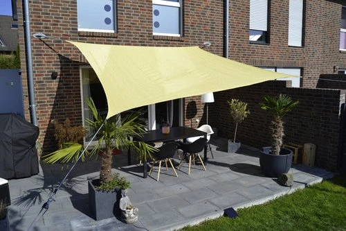 Floracord Viereck Sonnensegel 360x360cm weizen-beige