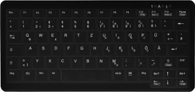 Contour Design Active Key kompakte Hygiene-Tastatur, schwarz, LEDs weiß, wischdesinfizierbar, USB, DE (AK-CB4110F-U1-B/GE)