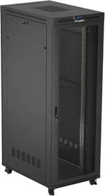 Lanberg 19" Rackschrank 47HE, freistehend, V2, Gitternetztür, IP20, RAL 9004, 1200mm tief