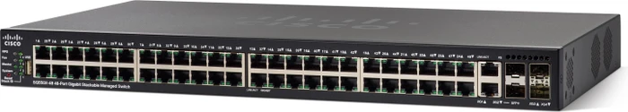 Cisco SG550X Rackmount Gigabit Managed Switch, 48x RJ-45, 2x SFP+, 2x RJ-45/SFP+, 382W UPoE