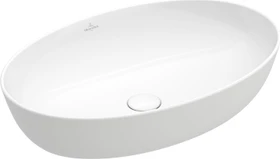 Villeroy & Boch Artis Aufsatzwaschbecken 610x410x130mm, ohne Hahnloch, ohne Überlauf, stone white
