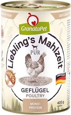 GranataPet Liebling's Mahlzeit Geflügel PUR, 2.40kg (6x 400g)