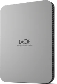 LaCie Mobile Drive V2, Moon Silver, 2TB, USB-C 3.0