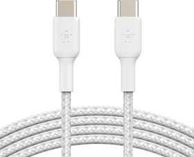 Belkin BoostCharge Braided USB-C to USB-C 1.0m weiß