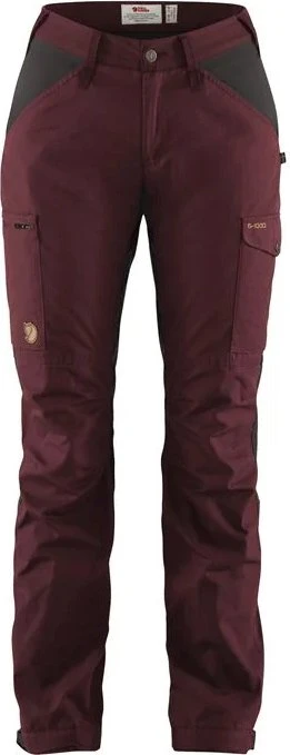 Fjällräven Kaipak Trousers Curved Hose lang dark garnet/dark grey (Damen)