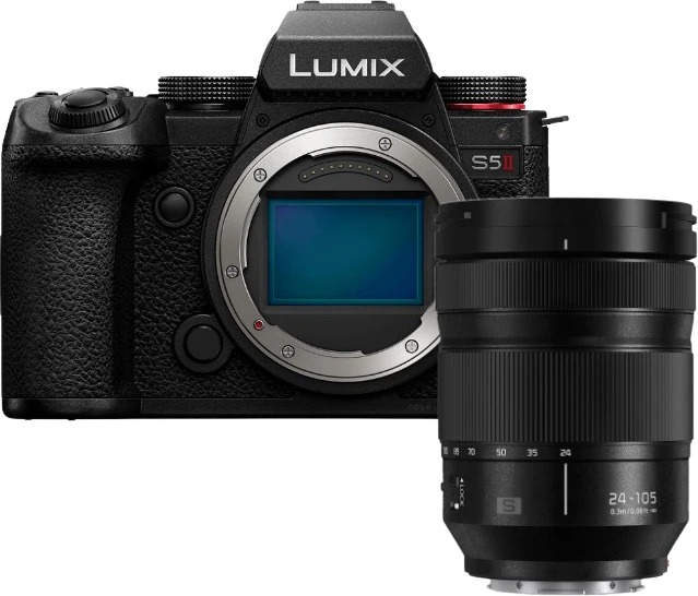 Panasonic Lumix DC-S5II mit Objektiv Lumix S 24-105mm 4.0 Macro OIS
