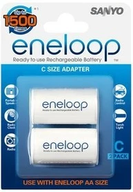 Panasonic eneloop Adapter von AA Mignon auf C Baby, 2er-Pack