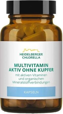 Heidelberger Chlorella Multivitamin aktiv ohne Kupfer Kapseln, 60 Stück