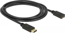 DeLOCK DisplayPort 1.2 Verlängerungskabel 4K 60Hz schwarz, 2m
