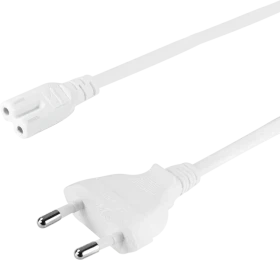 LogiLink Euro-Netzkabel, Eurostecker auf C7 Stecker, weiß, 1.8m