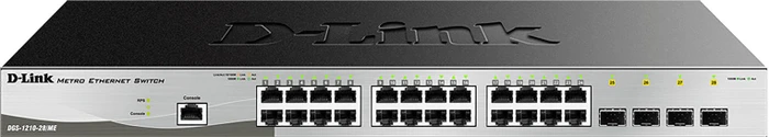 D-Link DGS-1210/ME Metro Rackmount Gigabit Managed Switch, 24x RJ-45, 4x SFP