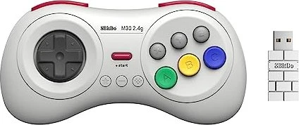 8BitDo M30 2.4G Gamepad weiß (Mega Drive)