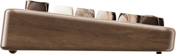 Akko MU02, Walnussholz - Mountain Seclusion, LEDs RGB, Rosewood linear, USB/Bluetooth, DE