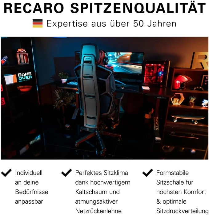 Recaro Aer Essential Gamingstuhl, Royal Blue