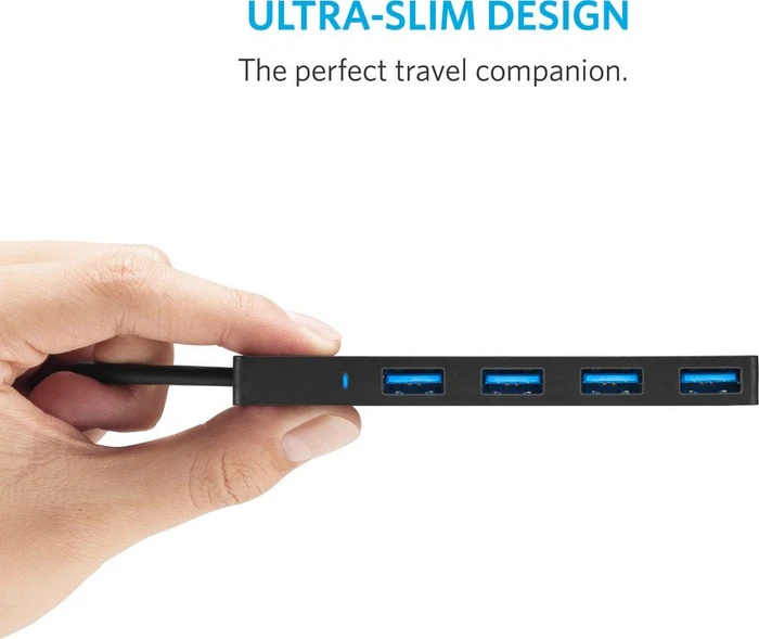 Anker Ultra Slim USB-Hub, 4x USB-A 3.0, USB-A 3.0 [Stecker]