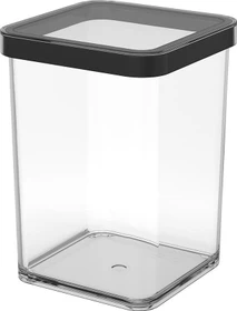 Rotho Premium Loft quadratisch Aufbewahrungsbehälter 1l schwarz