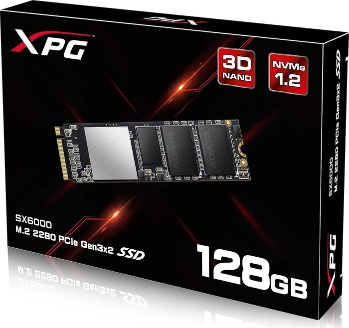 ADATA XPG SX6000 128GB, M.2 2280 / M-Key / PCIe 3.0 x2, Kühlkörper