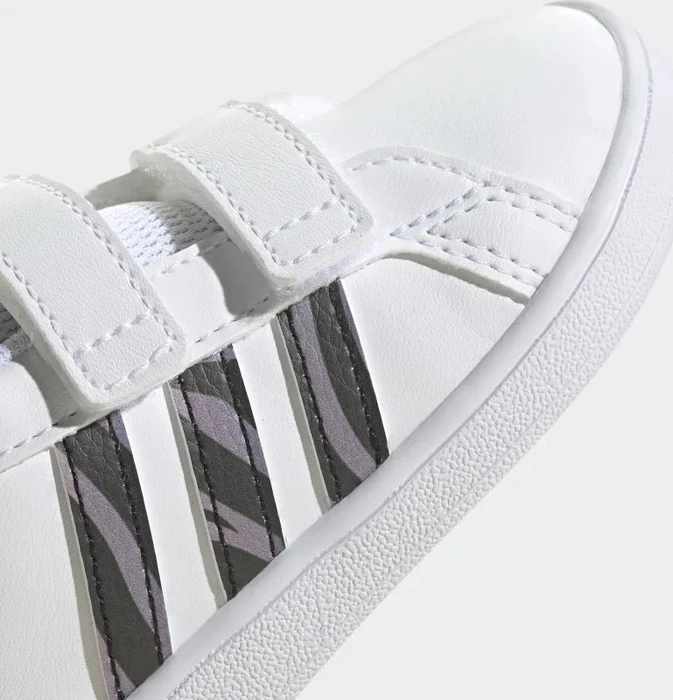 adidas Grand Court Tiger Print cloud white/core black/acid red (Junior)