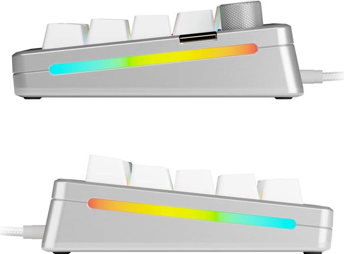 Glorious GMMK 3 Pro HE 65% Pre-built Gaming Keyboard, silber, LEDs RGB, Glorious Fox HE, USB, US
