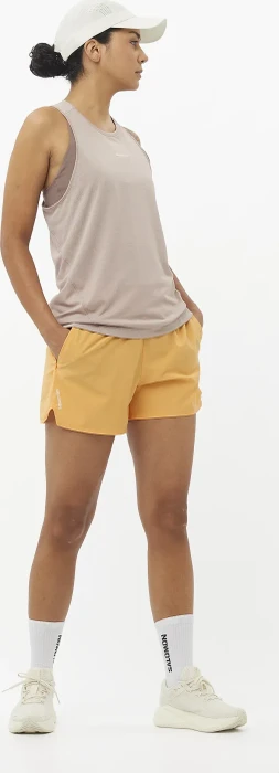 Salomon Shakeout Core 4" Laufhose kurz warm apricot (Damen)